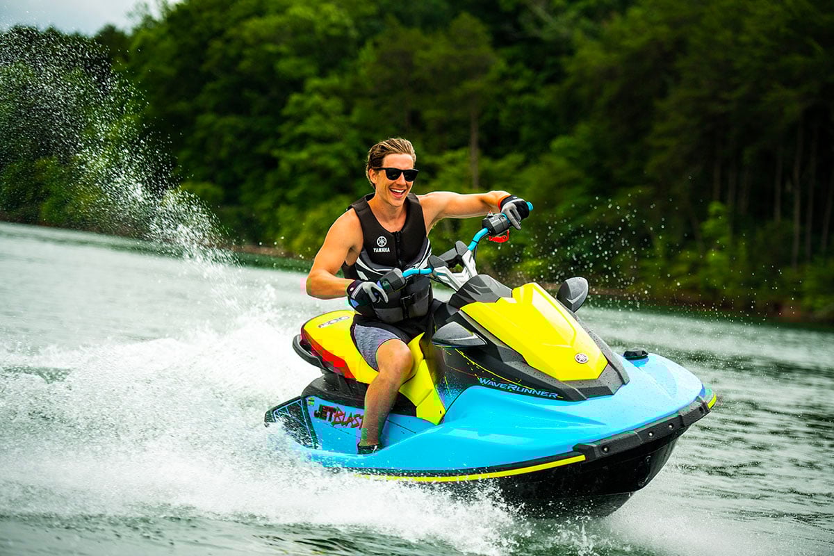man riding new Jetblaster WaveRunner