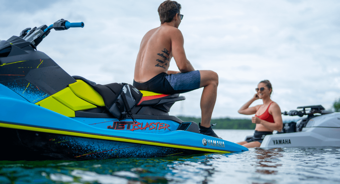 Yamaha JetBlaster relaxing in water